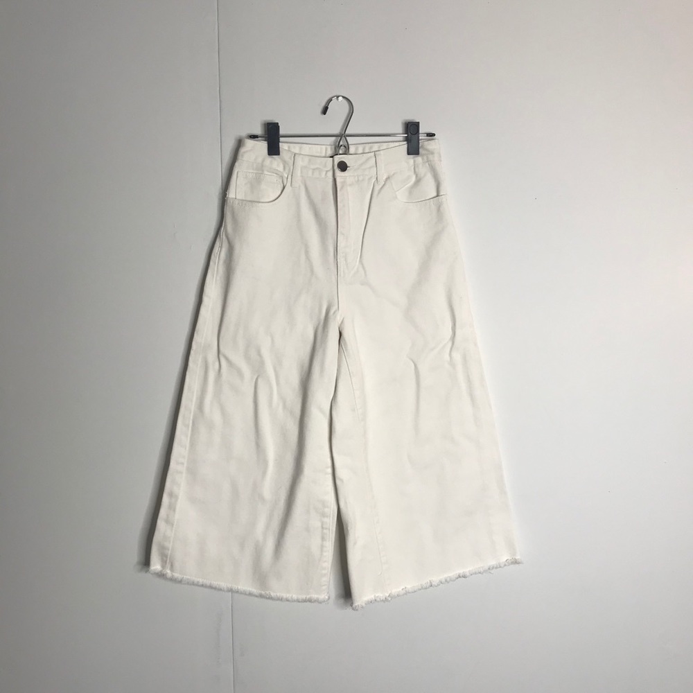 Wide Leg White Jeans